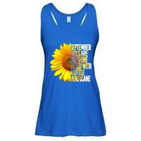 September Are Sunshine Mixed Hurricane Sunflower Funny Gift Ladies Essential Flowy Tank