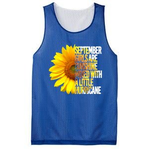 September Are Sunshine Mixed Hurricane Sunflower Funny Gift Mesh Reversible Basketball Jersey Tank