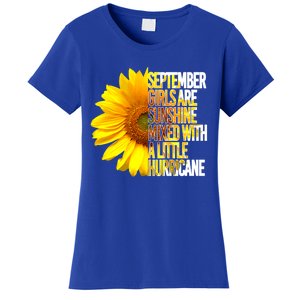 September Are Sunshine Mixed Hurricane Sunflower Funny Gift Women's T-Shirt