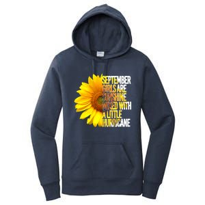 September Are Sunshine Mixed Hurricane Sunflower Funny Gift Women's Pullover Hoodie