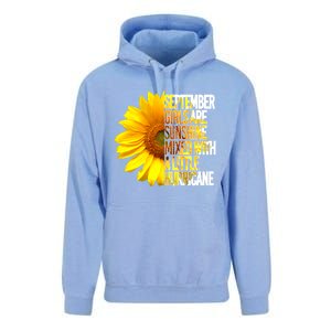 September Are Sunshine Mixed Hurricane Sunflower Funny Gift Unisex Surf Hoodie