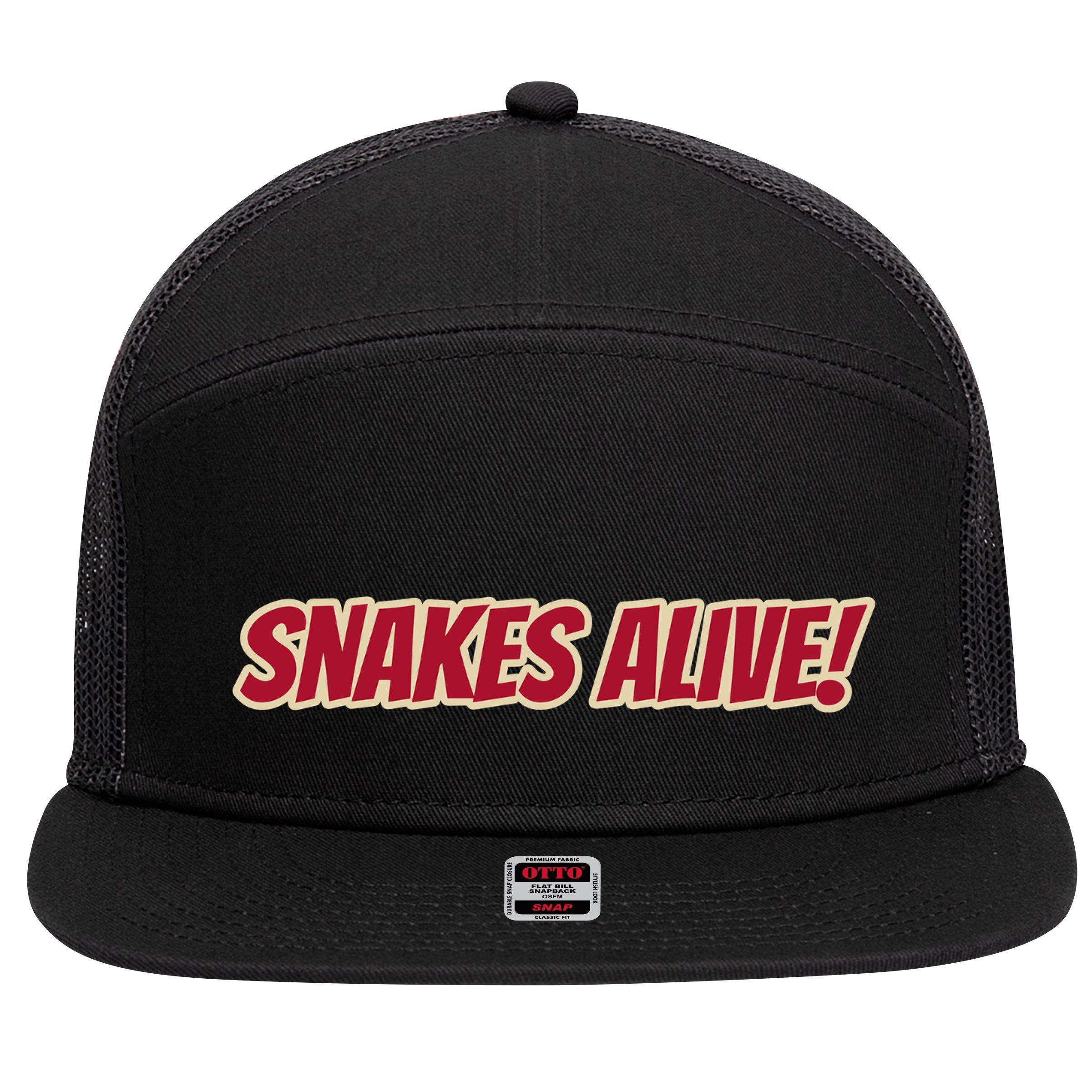 Snakes Alive 7 Panel Mesh Trucker Snapback Hat