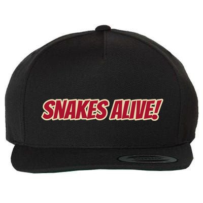 Snakes Alive Wool Snapback Cap