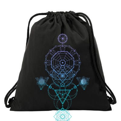 Starseed Activation Sacred Geometry Drawstring Bag