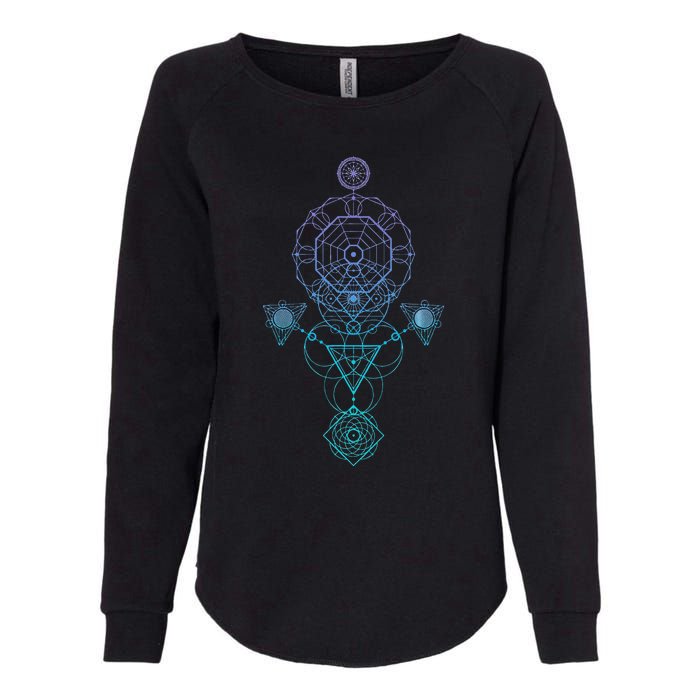 Starseed Activation Sacred Geometry Womens California Wash Sweatshirt