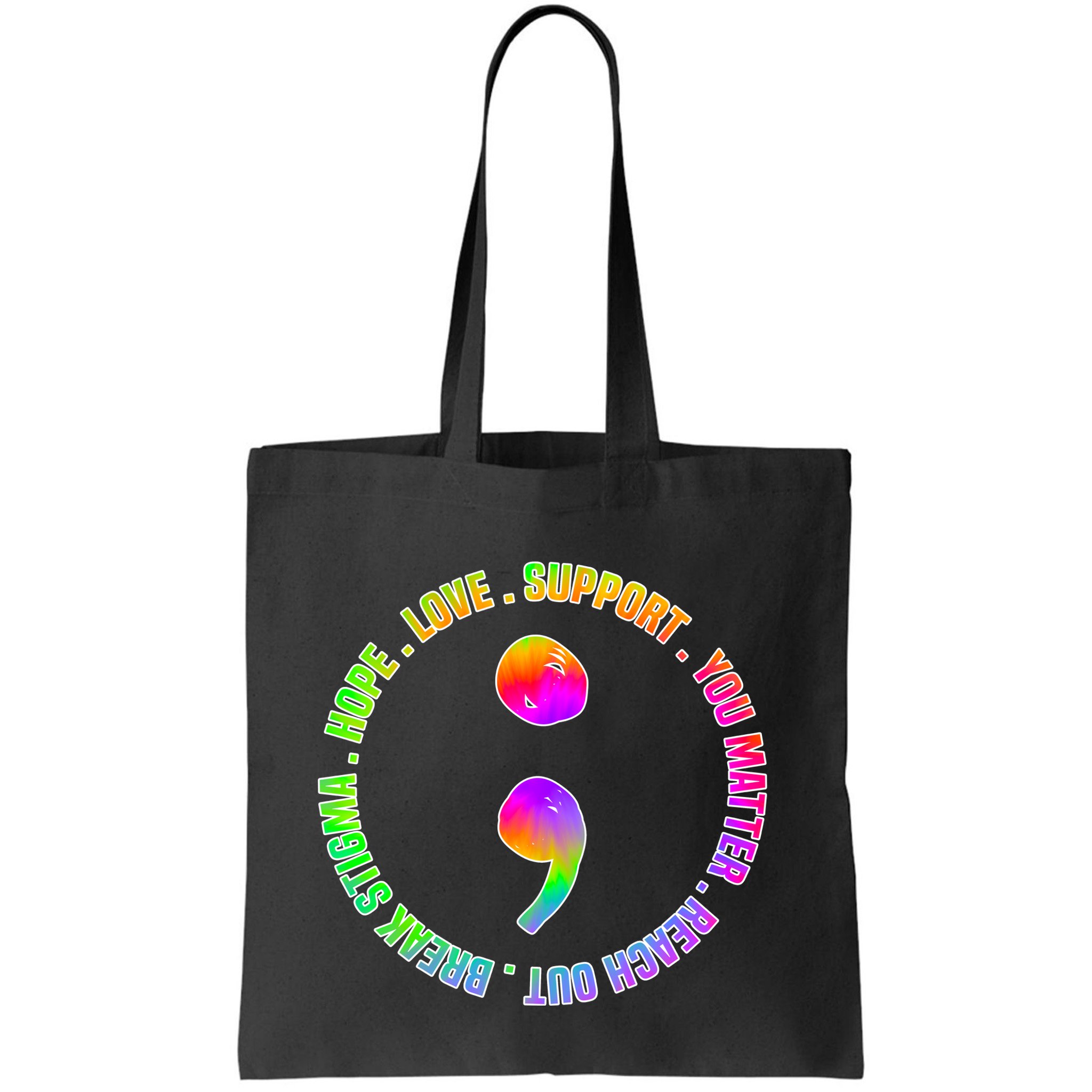Suicide Awareness Semi Colon Support Bag