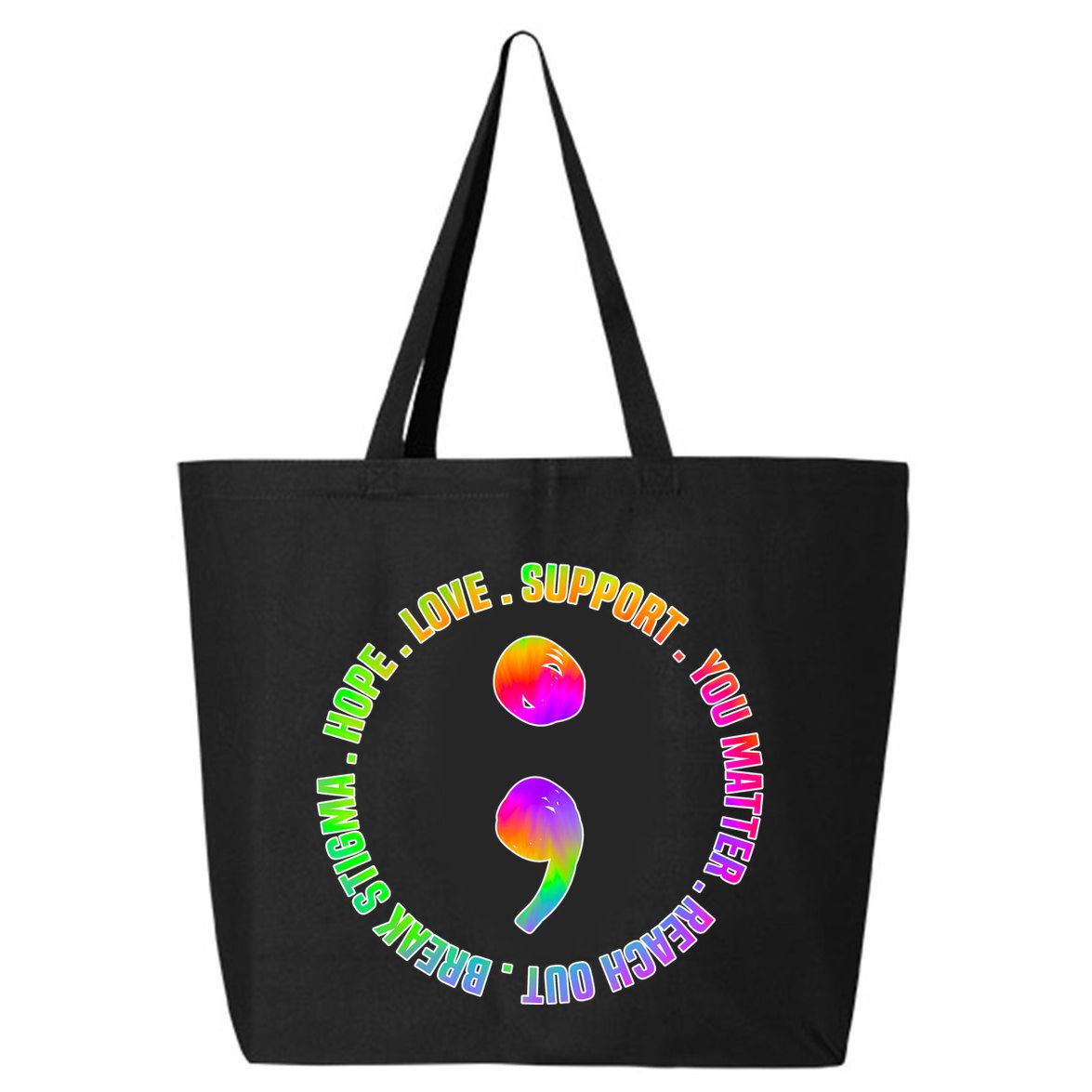 Suicide Awareness Semi Colon Support 25L Jumbo Tote