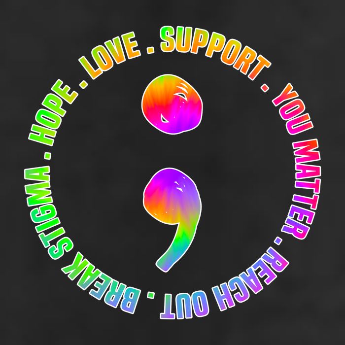 Suicide Awareness Semi Colon Support 25L Jumbo Tote