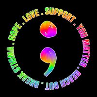 Suicide Awareness Semi Colon Support Tie-Dye T-Shirt
