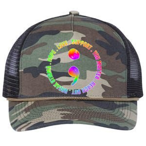 Suicide Awareness Semi Colon Support Retro Rope Trucker Hat Cap