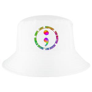 Suicide Awareness Semi Colon Support Cool Comfort Performance Bucket Hat