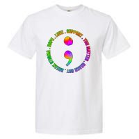 Suicide Awareness Semi Colon Support Garment-Dyed Heavyweight T-Shirt