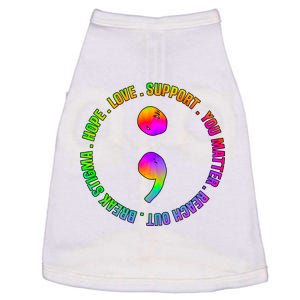 Suicide Awareness Semi Colon Support Doggie Tank