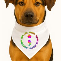 Suicide Awareness Semi Colon Support USA-Made Doggie Bandana