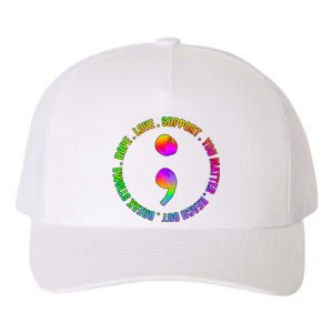 Suicide Awareness Semi Colon Support Yupoong Adult 5-Panel Trucker Hat