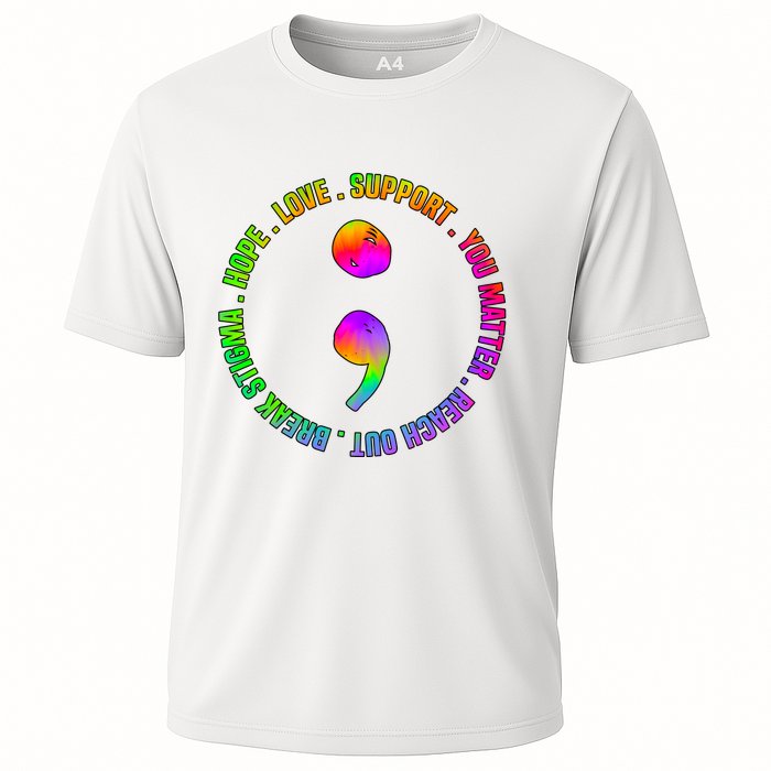 Suicide Awareness Semi Colon Support Performance Shirt
