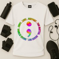 Suicide Awareness Semi Colon Support Performance Shirt