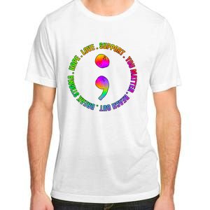 Suicide Awareness Semi Colon Support Adult ChromaSoft Performance T-Shirt