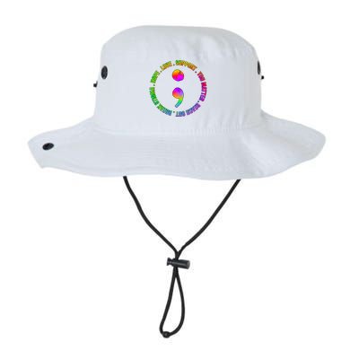 Suicide Awareness Semi Colon Support Bucket Hat