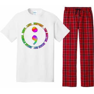 Suicide Awareness Semi Colon Support Pajama Set