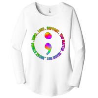 Suicide Awareness Semi Colon Support Women's Perfect Tri Tunic Long Sleeve Shirt