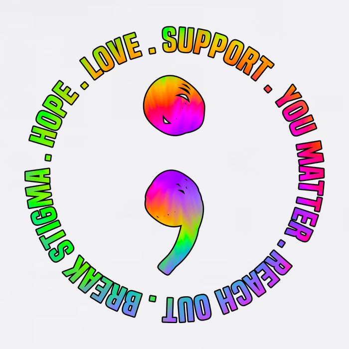 Suicide Awareness Semi Colon Support Women's Perfect Tri Tunic Long Sleeve Shirt