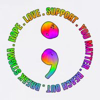 Suicide Awareness Semi Colon Support Flatbill Hat