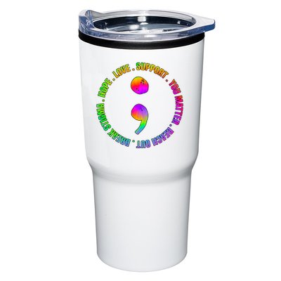 Suicide Awareness Semi Colon Support Tumbler