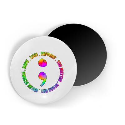 Suicide Awareness Semi Colon Support Magnet