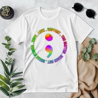 Suicide Awareness Semi Colon Support Premium T-Shirt