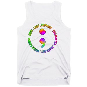 Suicide Awareness Semi Colon Support Tank Top