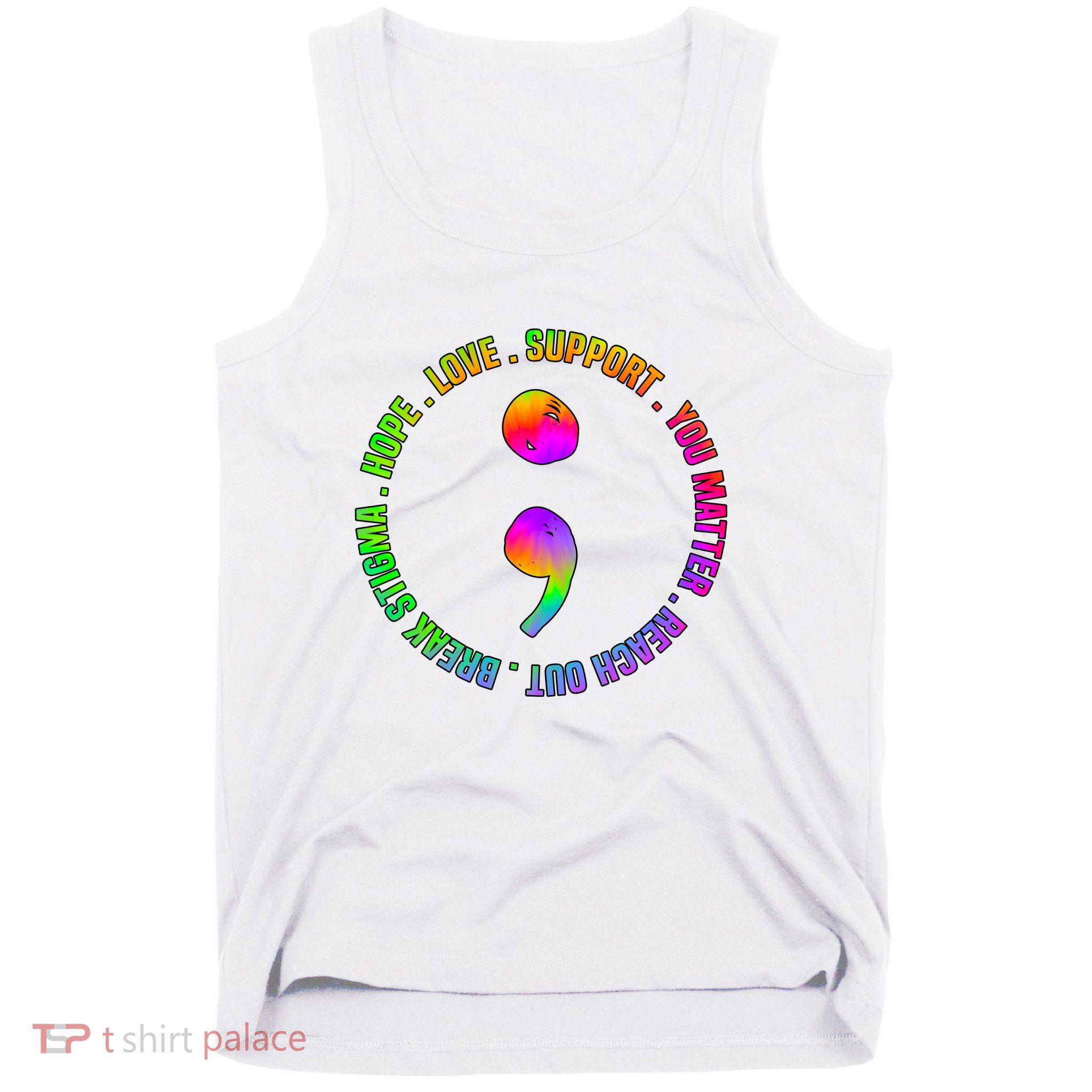 Suicide Awareness Semi Colon Support Tank Top