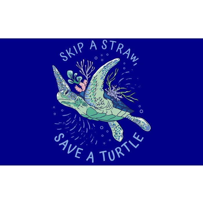 Skip A Straw Save A Turtle Environtal Sea Turtle Meaningful Gift Bumper Sticker