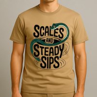 Scales And Steady Sips Funny Snake Tea Lovers T-Shirt