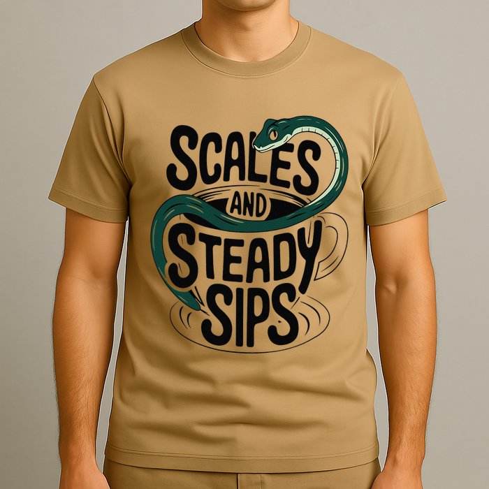 Scales And Steady Sips Funny Snake Tea Lovers T-Shirt