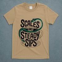 Scales And Steady Sips Funny Snake Tea Lovers T-Shirt