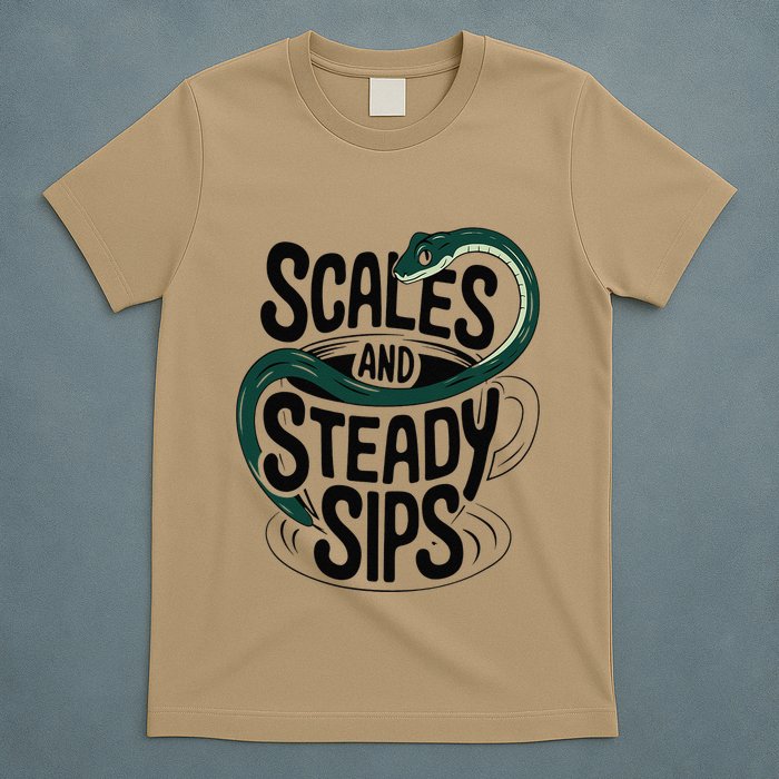 Scales And Steady Sips Funny Snake Tea Lovers T-Shirt