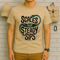 Scales And Steady Sips Funny Snake Tea Lovers T-Shirt