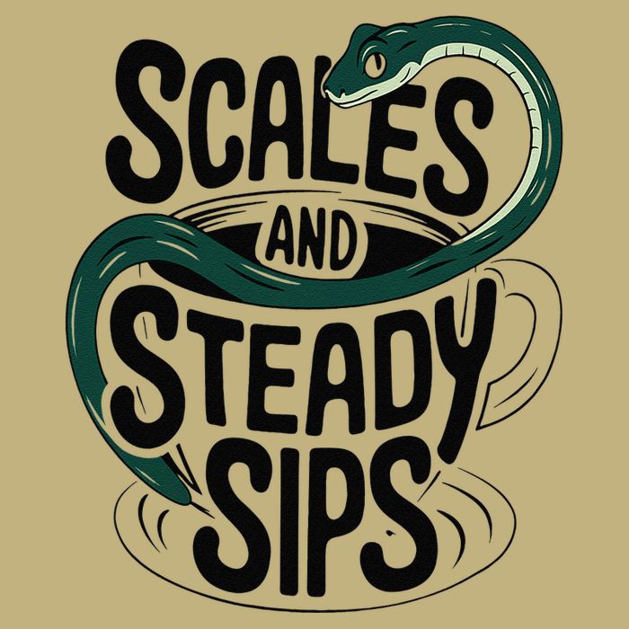 Scales And Steady Sips Funny Snake Tea Lovers T-Shirt