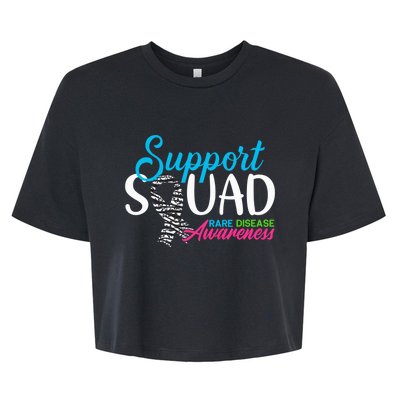 Support Awareness Squad I Zebra Ribbon I Rare Diseases Bella+Canvas Jersey Crop Tee