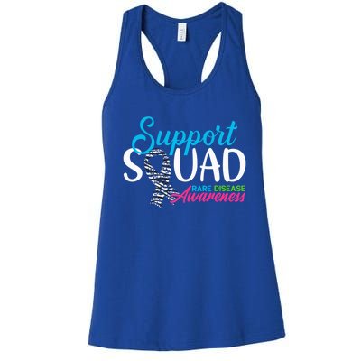 Support Awareness Squad I Zebra Ribbon I Rare Diseases Women's Racerback Tank