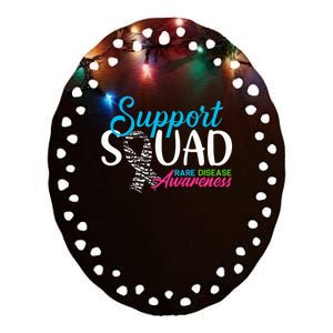 Support Awareness Squad I Zebra Ribbon I Rare Diseases Ceramic Oval Ornament