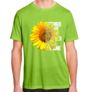 September Are Sunshine Mixed Hurricane Sunflower Gift Adult ChromaSoft Performance T-Shirt