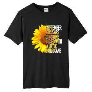 September Are Sunshine Mixed Hurricane Sunflower Gift Tall Fusion ChromaSoft Performance T-Shirt