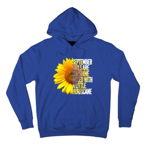 September Are Sunshine Mixed Hurricane Sunflower Gift Hoodie