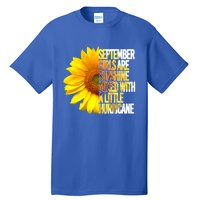 September Are Sunshine Mixed Hurricane Sunflower Gift Tall T-Shirt