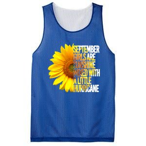 September Are Sunshine Mixed Hurricane Sunflower Gift Mesh Reversible Basketball Jersey Tank