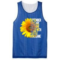 September Are Sunshine Mixed Hurricane Sunflower Gift Mesh Reversible Basketball Jersey Tank