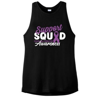 Support Awareness Squad I CM Cerebellum Chiari Malformation Ladies PosiCharge Tri-Blend Wicking Tank