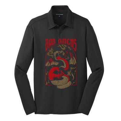 Snake And Skull Silk Touch Performance Long Sleeve Polo